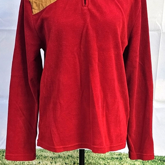 BROWNING | FOR HER FLEECE QUARTER ZIP PULLOVER W\ MICRO SUEDE SHOTGUN PA… - Picture 10 of 13
